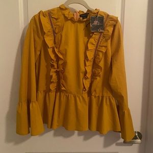 Anthropologie Amaryllis Golden Top